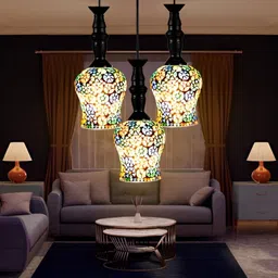 KINIS Black & Silver-Toned Metal Cylinder Ceiling Lamp image 3