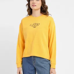 levi's Women's Brand Logo Round Neck Sweatshirt image 1