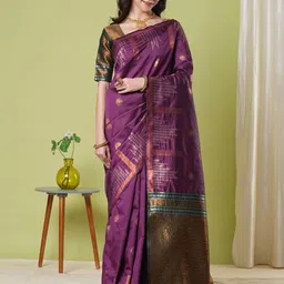 KAYOMMI Woven Design Zari Banarasi Saree-picture-15