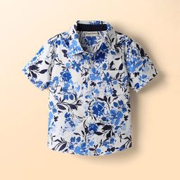 CrayonFlakes Boys Floral Printed Casual Shirt-picture-2