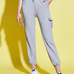 BUY NEW TREND Women Relaxed High-Rise Joggers Trousers-image-52