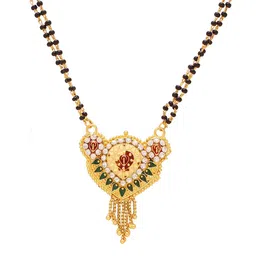 MEMOIR Gold-Plated Artificial Beads Mangalsutra image 2