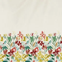 DDecor White & Red Floral 144 TC Queen Bedsheet with 2 Pillow Covers image 4