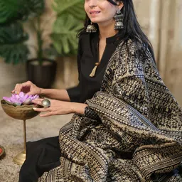 KALINI Women Ethnic Motifs Regular Kurta with Trousers & With Dupatta image 3