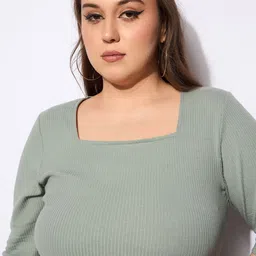 SASSAFRAS Curve Women Square Neck Top image 3