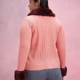 DressBerry Curve Self Striped Cardigan image 2