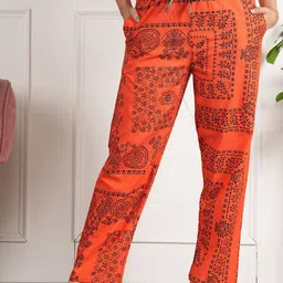 Style Shoes Women Printed Cotton Regular Trousers-picture-25