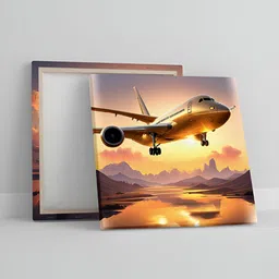 RANDOM Brown & Black 2 Pieces Cotton Canvas Wall Paintings image 4