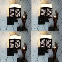 Gojeeva Black Wood Square Shaped Wall Lamp-picture-18