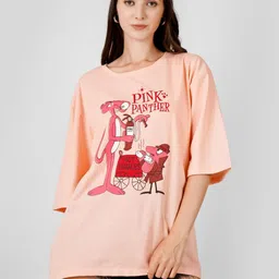 MIMID Women Typography Printed Drop-Shoulder Sleeves Raw Edge T-shirt-image-6