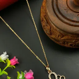 Boghra Sales Women Gold-Plated Alloy American Diamond Necklace image 2