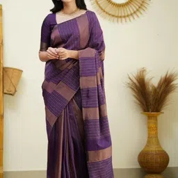 CaniBani Woven Design Silk Blend Handloom Banarasi Saree-picture-41