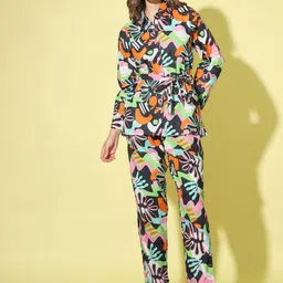 SEPHANI Abstract Printed Pure Cotton Shirt With Trousers-picture-21