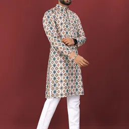 Moda Rapido Men Viscose Rayon Straight Kurtas image 3