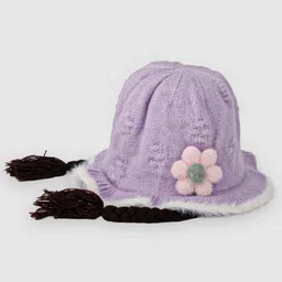 DukieKooky Unisex Kids Embroidered Woollen Beanie image 3