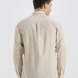 ROCKING SWAMY Men Micro Checks Printed Spread Collar Cotton Shirt image 5