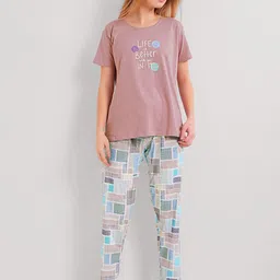 L&M Leisure and Moods Women Typography Printed Night suit-picture-30