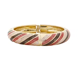 QUERALT Enamelled Brass Plated Bangle Style Bracelet image 2