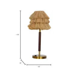 Fos Lighting Brown Textured Metal Contemporary Frusturical Shaped Table Lamp image 4