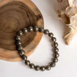 Look and Adorn German Silver Artificial Beaded Elasticated Bracelet image 3