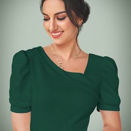 Dream Beauty Fashion Women Solid Puff Sleeve Regular Top-picture-7