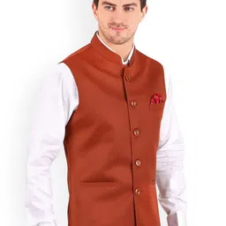 GRACYSHADE Mandarin Collar Cotton Nehru Jacket image 5