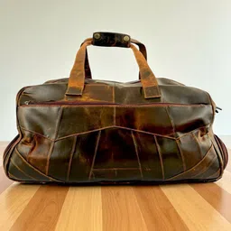 Ya Qalbi Large Leather Duffel Bag-picture-21