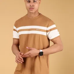 V-Mart Men Striped Round Neck Cotton T-shirt-picture-40