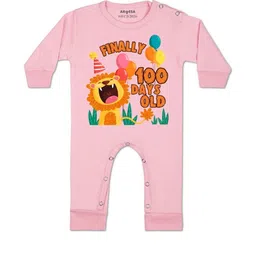 Arvesa Kids-Unisex Pink Cotton Rompers-picture-10