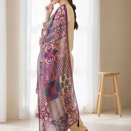 Indo Era Ethnic Motifs Embroidered Regular Thread Work Kurta With Trouser & Dupatta image 2