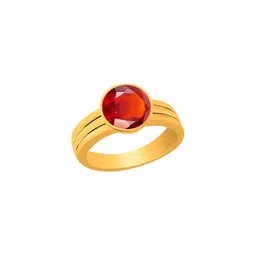 GenZcomplex Gold-Plated Brass Garnet Finger Ring-picture-23