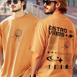 AUSK Typography Printed Round Neck Cotton Oversized T-shirt image 5