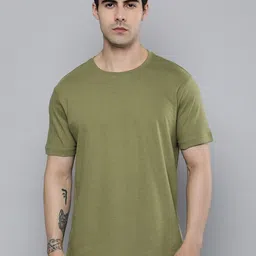 R.Code by The Roadster Life Co. Men Cotton Round Neck Solid T-shirt-picture-17