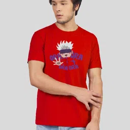 Greylongg Men Typography Printed Applique T-shirt image 1