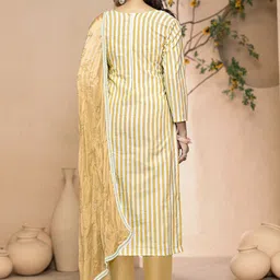 MANVAA Embellished Unstitched Dress Material image 4