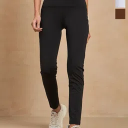 COLOR CAPITAL Women Pack of 3 Skin Fit Antimicrobial Tights-image-32