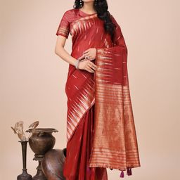 divastri DIVASTRIAbstract PrintLinen Blend Saree-picture-15
