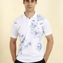 Allen Solly Men Regular Fit Floral Printed Polo Collar T-shirt-picture-20