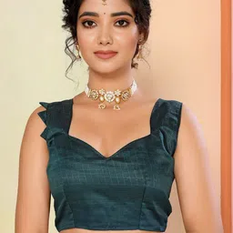 Lookmark Floral Printed Saree With Unstitched Blouse Piece image 2