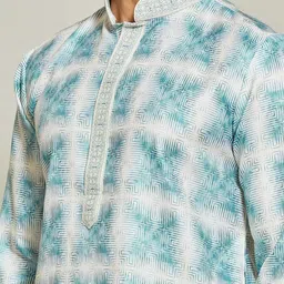 Arihant Rai Sinha Men Printed Regular Thread Work Pure Cotton Kurta with Trousers image 4