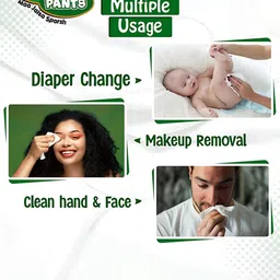 Bummy Pants Kids Set of 4 Moisturizing Baby Wipes - 72 Wipes Per Pack image 2