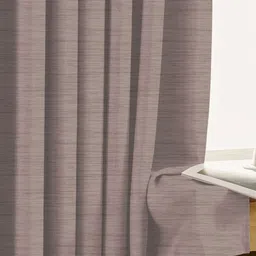 HOMEBREW FURNISHINGS Brown 2 Pieces Black Out Long Door Curtains image 3