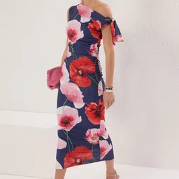 Trendyol Women Floral Print Sheath Midi Dress image 1