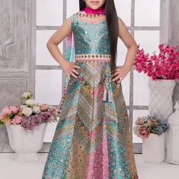 NTURVA Girls Art Silk Lehenga Choli image 1