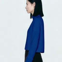 HERE&NOW Women Ribbed Pullover image 4