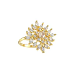 CHARMS Gold-Plated Alloy Cubic Zirconia Finger Ring-picture-33