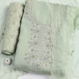 Meena Bazaar Floral Embroidered Zari Unstitched Dress Material-picture-30