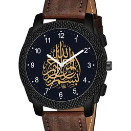 Gopal Shopcart Unisex Printed Dial & Leather Watch C1004BLK-Islamic-NUM02-Maroon-L_SH-picture-35