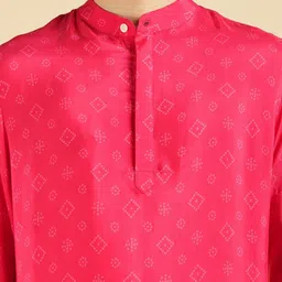 Amanush Men Ethnic Motifs Printed Thread Work Kurta image 2