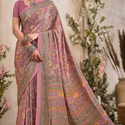 Reboot Fashions Floral Printed Pure Crepe Saree-picture-34